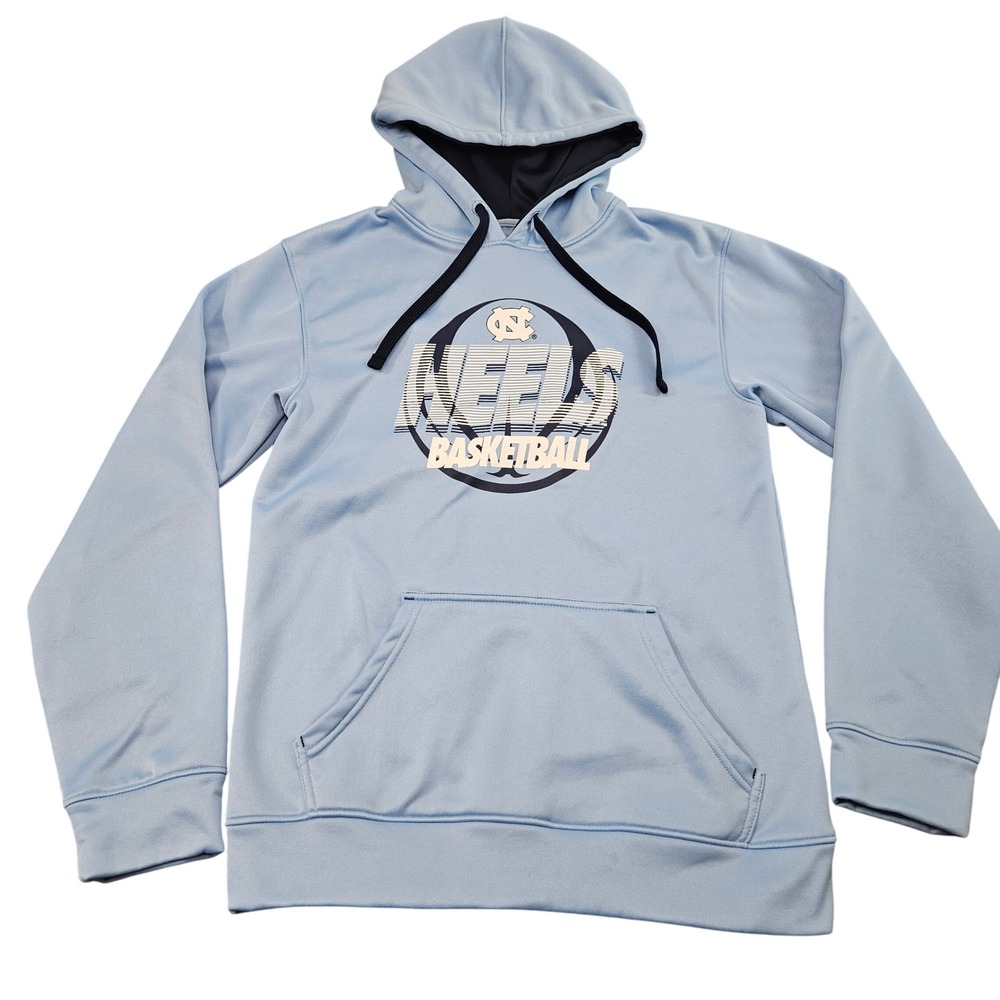 North Carolina Tar Heels Hoodie Mens Small Blue Majestic Section‎ 101 Basketball